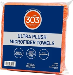 303 Products Premium Microfiber Towels  Automotive Detailing - Ultra Plush - Super Absorbent  Edgeless Design  Scratch Free Multi Purpose,