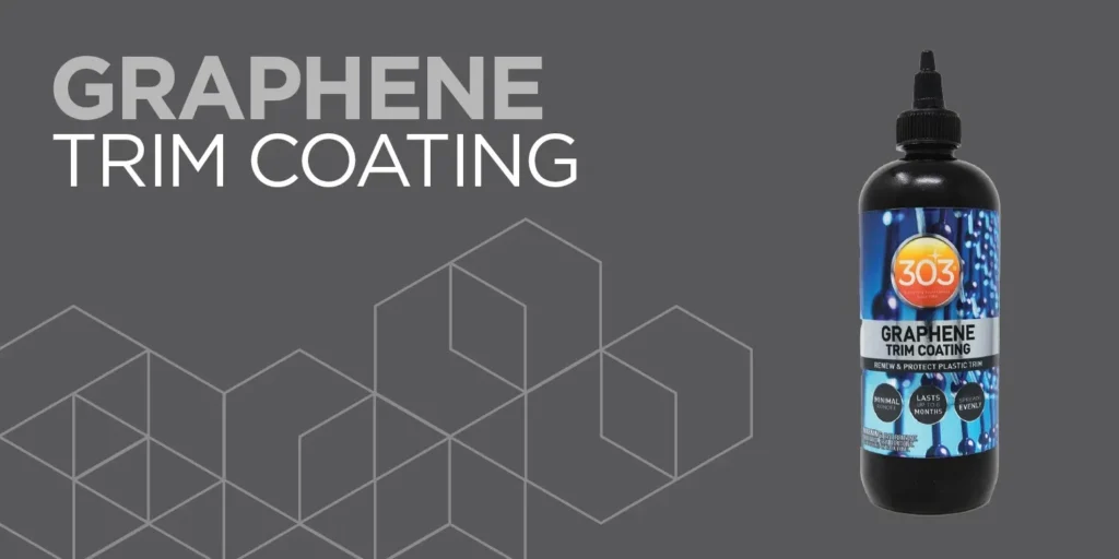 303 Products Graphene Trim Coating  Hydrophobic Graphene Coating  UV Protectant Coating  6 Months of Protection Darkens and Renews Plastic Trim  Non Greasy  8 Oz