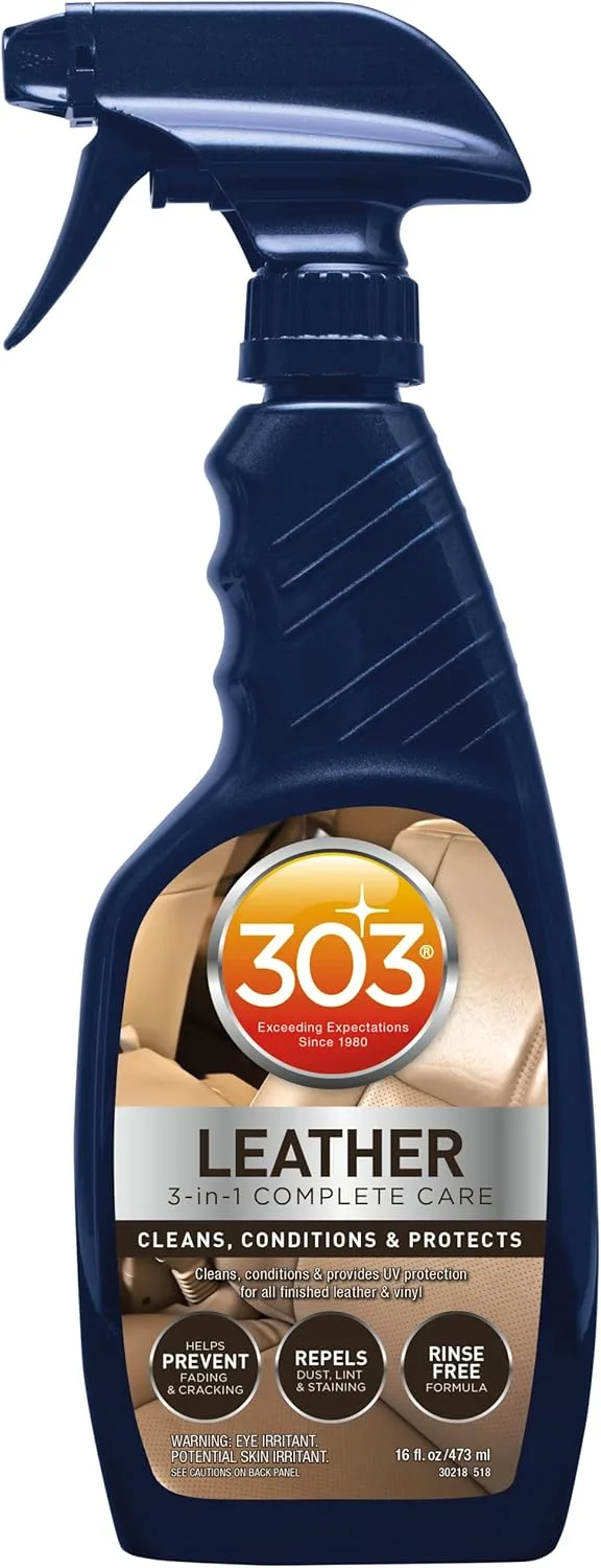 303 Leather Cleaner & Conditioner Cleans, conditions & protects leather surfaces