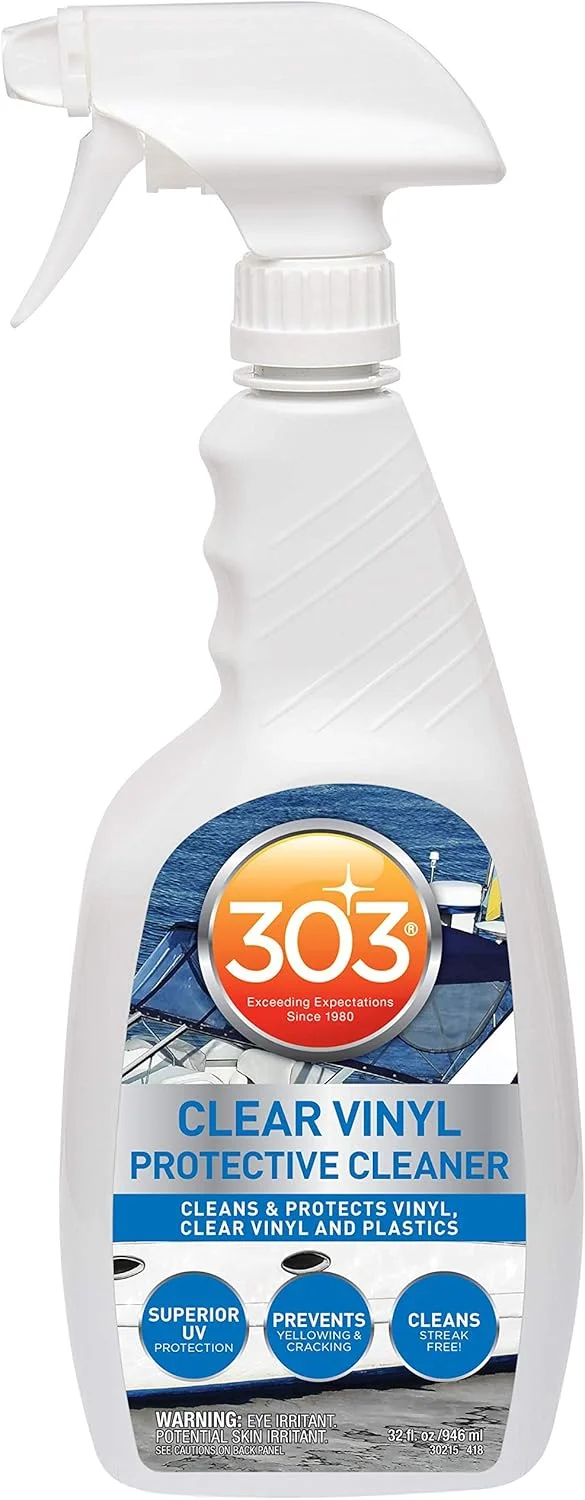 303 Clear Vinyl Protective Cleaner for marine, automotive, and outdoor vinyl surfaces