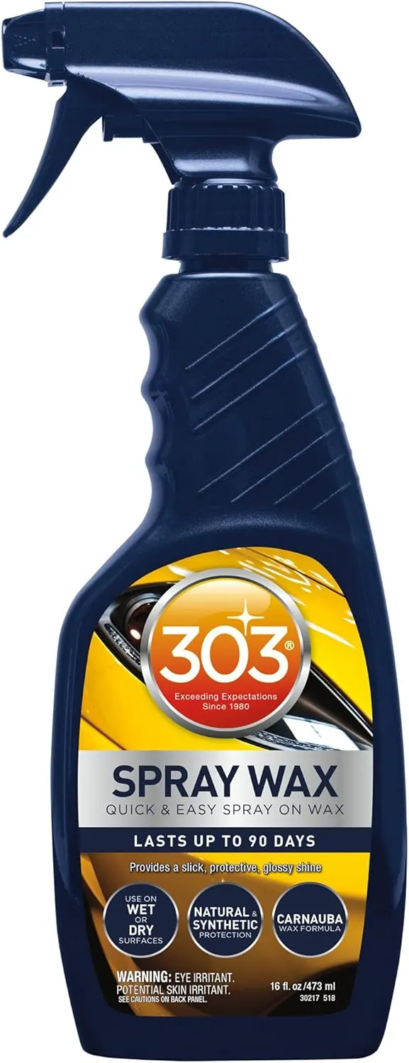 303 Spray Wax Quick, high gloss protection for paint and gelcoat