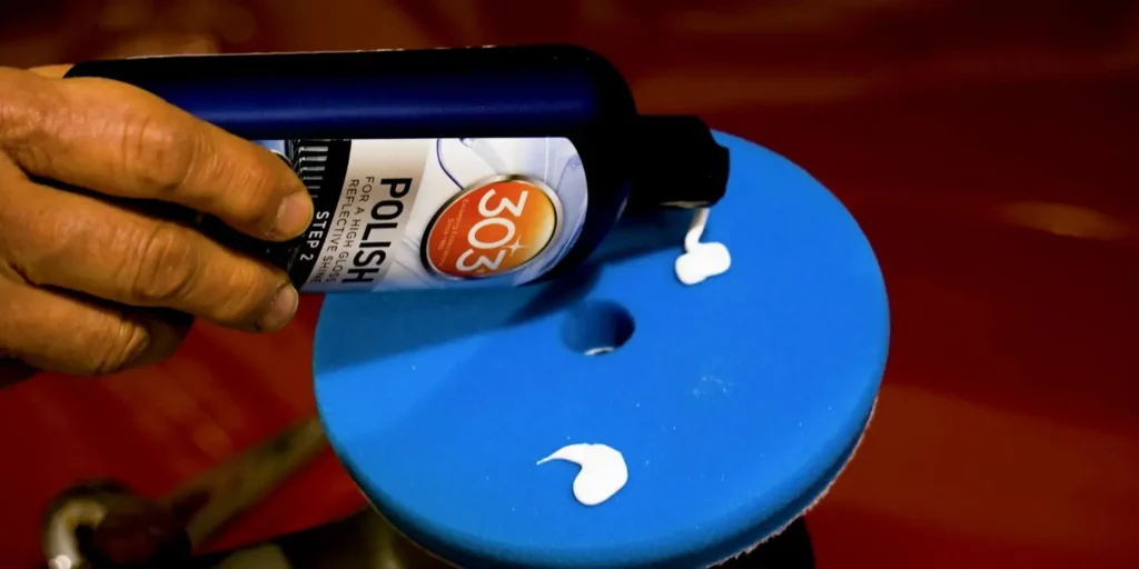 303 Polish for High Gloss, Reflective Shine Provides Deep Shine to Paint Removes 2000 Grit Scratches 