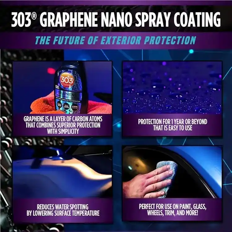 Premium car care with 303 Graphene Nano Spray Coating for long lasting durability