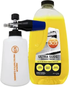 303 Ultra Suds Ceramic Car Wash Bundle – Infused Ceramic Protection, Foam Sprayer with Adjustable Nozzle for Car Wash